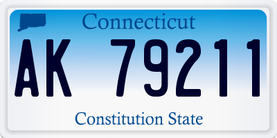 CT license plate AK79211