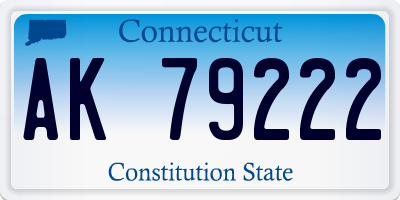 CT license plate AK79222