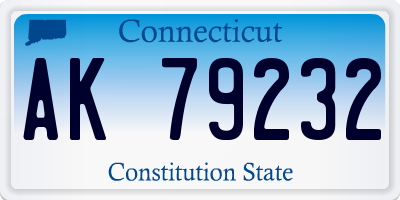 CT license plate AK79232