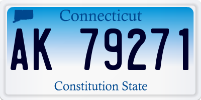 CT license plate AK79271