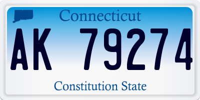 CT license plate AK79274