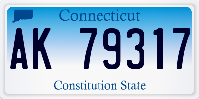 CT license plate AK79317