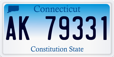 CT license plate AK79331