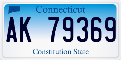 CT license plate AK79369