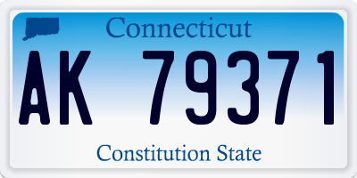 CT license plate AK79371