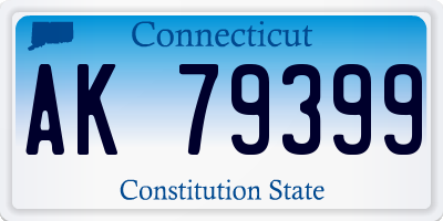 CT license plate AK79399