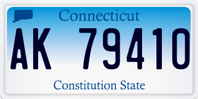 CT license plate AK79410