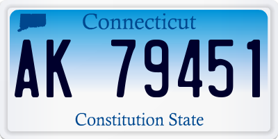 CT license plate AK79451