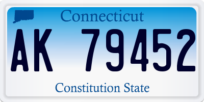 CT license plate AK79452