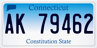 CT license plate AK79462