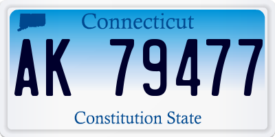 CT license plate AK79477