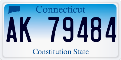 CT license plate AK79484