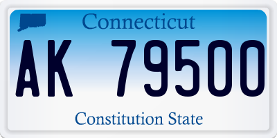 CT license plate AK79500