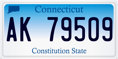CT license plate AK79509