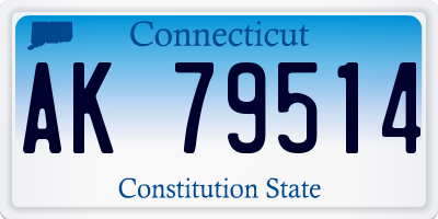 CT license plate AK79514