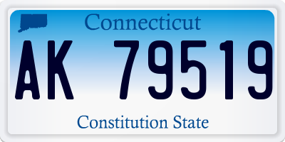 CT license plate AK79519