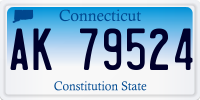 CT license plate AK79524