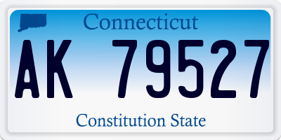 CT license plate AK79527
