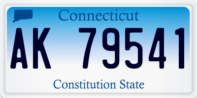 CT license plate AK79541