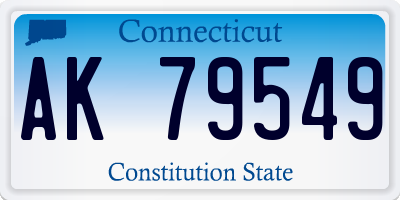 CT license plate AK79549