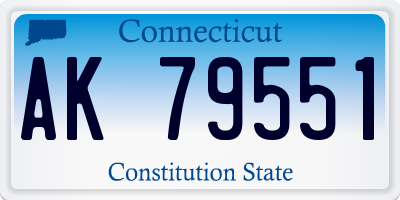CT license plate AK79551