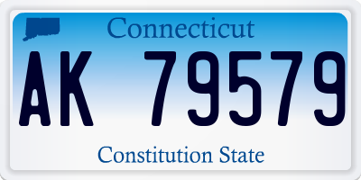 CT license plate AK79579