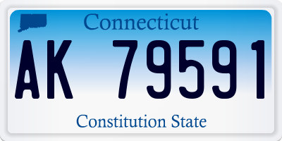 CT license plate AK79591