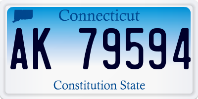 CT license plate AK79594