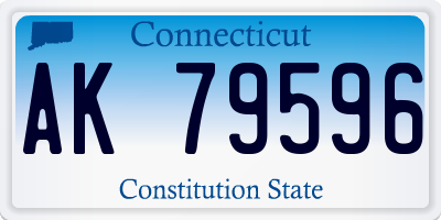 CT license plate AK79596