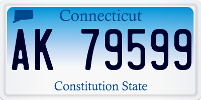 CT license plate AK79599