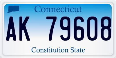 CT license plate AK79608