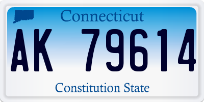 CT license plate AK79614