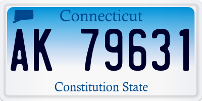 CT license plate AK79631