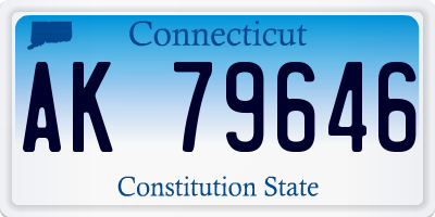 CT license plate AK79646