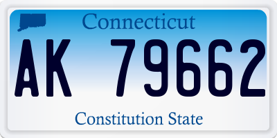 CT license plate AK79662