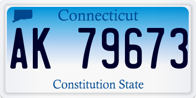 CT license plate AK79673