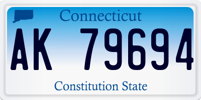 CT license plate AK79694