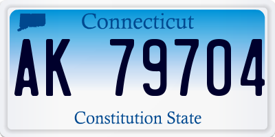 CT license plate AK79704