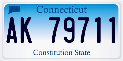 CT license plate AK79711