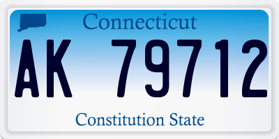 CT license plate AK79712