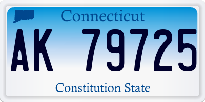 CT license plate AK79725