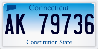 CT license plate AK79736