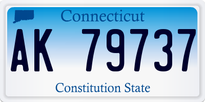 CT license plate AK79737