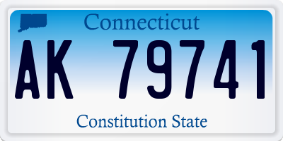 CT license plate AK79741