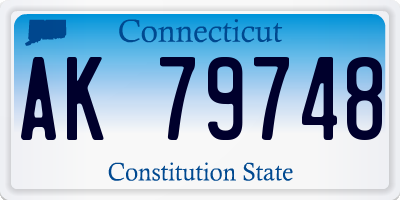 CT license plate AK79748
