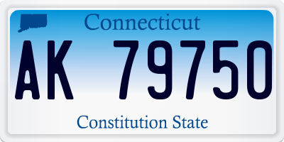 CT license plate AK79750