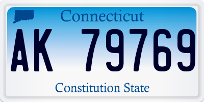 CT license plate AK79769