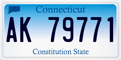 CT license plate AK79771