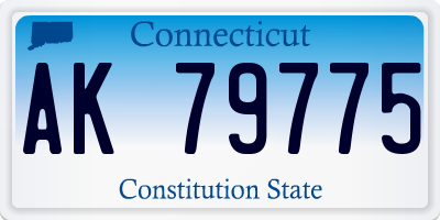 CT license plate AK79775