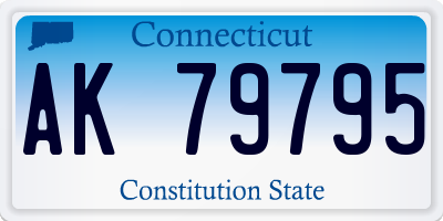 CT license plate AK79795